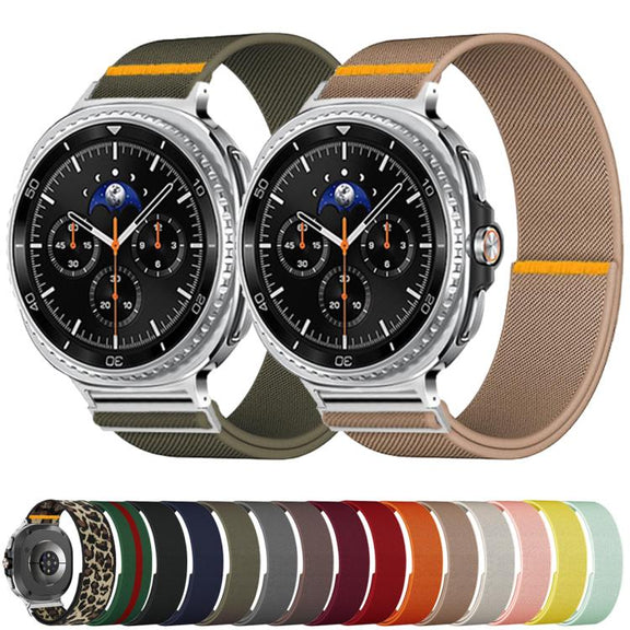 For Samsung Galaxy Watch8 / Watch8 Classic Adjustable Single Loop Elastic Nylon Watch Band(Gray)