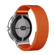 For Google Pixel Watch 3 45mm Adjustable Single Loop Elastic Nylon Watch Band(Orange)
