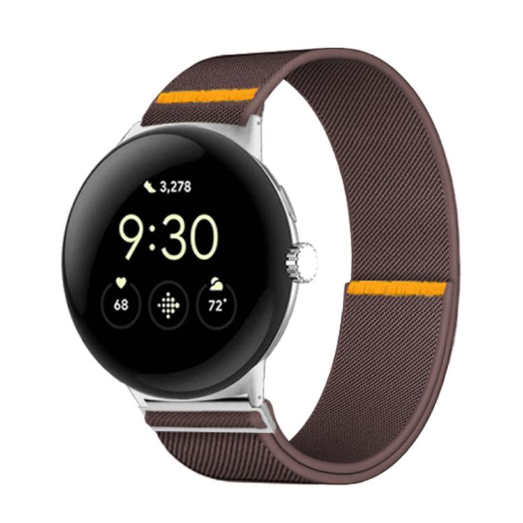 For Google Pixel Watch 3 45mm Adjustable Single Loop Elastic Nylon Watch Band(Smokey Purple)