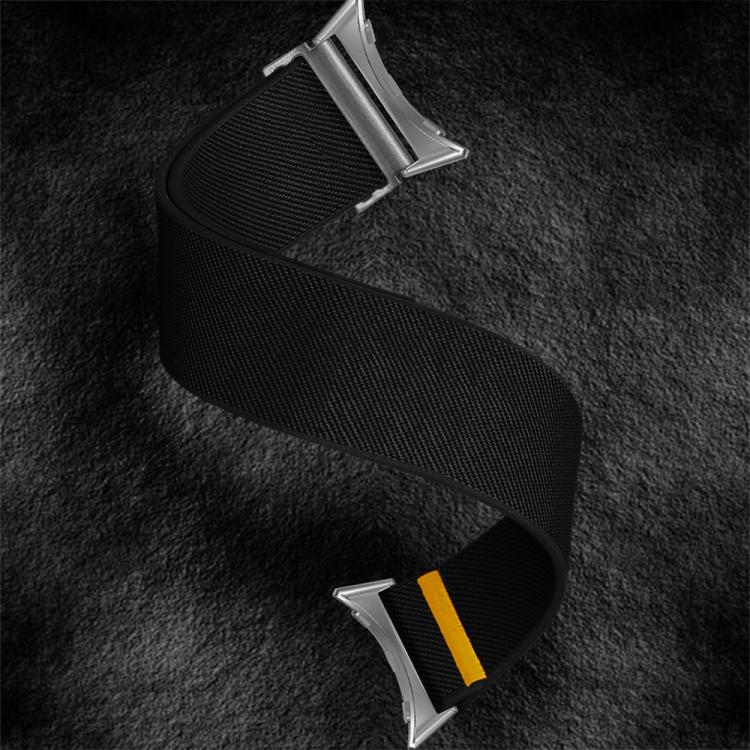 For Google Pixel Watch 3 45mm Adjustable Single Loop Elastic Nylon Watch Band(Black)