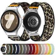 For Samsung Galaxy Watch FE / 7 / 6 / 5 / 4 Adjustable Single Loop Elastic Nylon Watch Band(Orange)