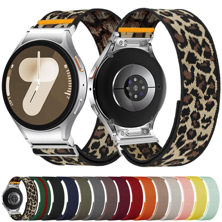 For Samsung Galaxy Watch FE / 7 / 6 / 5 / 4 Adjustable Single Loop Elastic Nylon Watch Band(Gray)