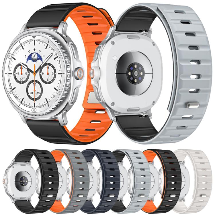 For Samsung Galaxy Watch8 / Watch8 Classic Norman Magnetic Silicone Watch Band(Midnight)