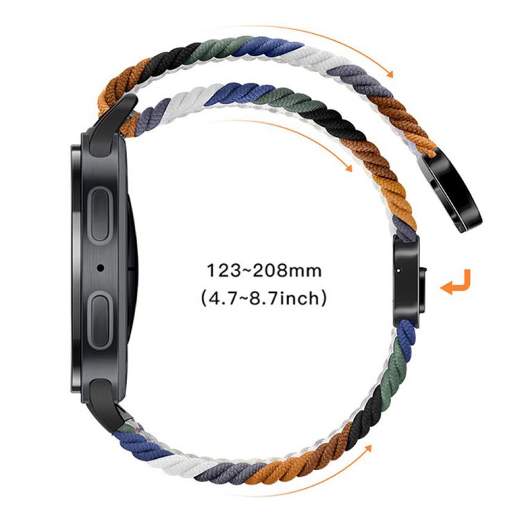 For Samsung Galaxy Watch8 / Watch8 Classic Loop Magnetic Buckle Braided Nylon Watch Band(Graphite Black)