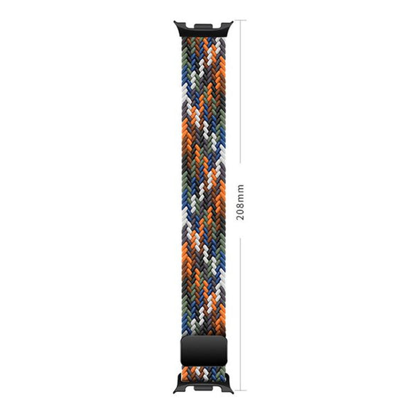 For Samsung Galaxy Watch8 / Watch8 Classic Loop Magnetic Buckle Braided Nylon Watch Band(Graphite Black)