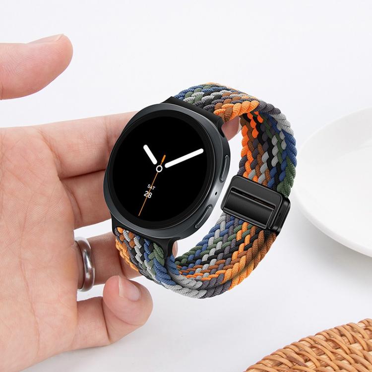 For Samsung Galaxy Watch8 / Watch8 Classic Loop Magnetic Buckle Braided Nylon Watch Band(Starlight)