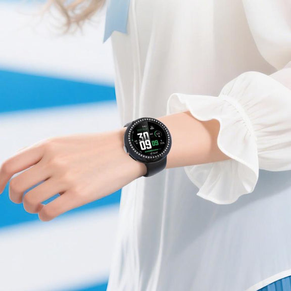 For Google Pixel Watch4 41mm Single Row Diamond Hollow PC Watch Protective Cover(Transparent)