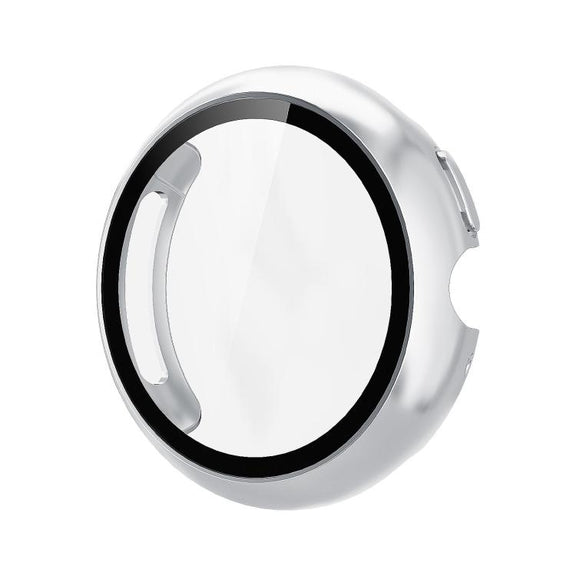 For Google Pixel Watch4 45mm Tempered Film Integrated PC Watch Protective Cover(Silver)