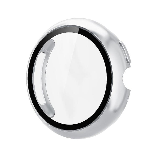 For Google Pixel Watch4 45mm Tempered Film Integrated PC Watch Protective Cover(Silver)