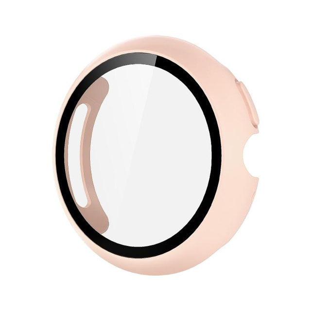 For Google Pixel Watch4 45mm Tempered Film Integrated PC Watch Protective Cover(Pink)