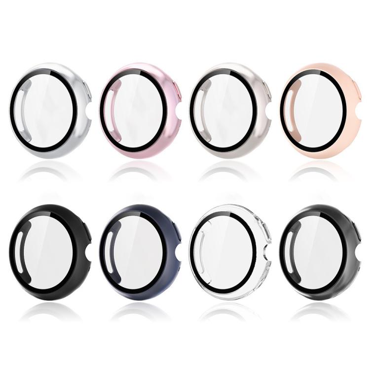 For Google Pixel Watch4 45mm Tempered Film Integrated PC Watch Protective Cover(Gun Metal)