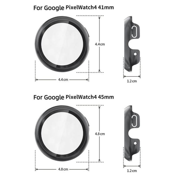 For Google Pixel Watch4 45mm Tempered Film Integrated PC Watch Protective Cover(Silver)