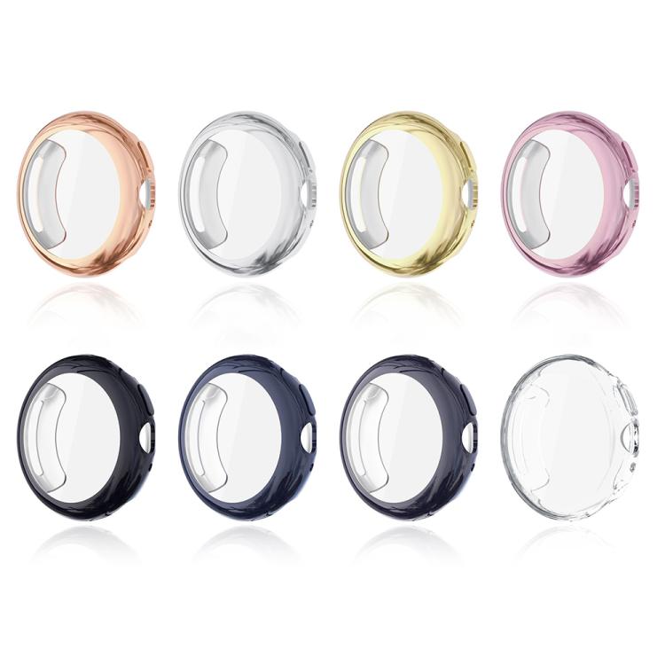 For Google Pixel Watch4 41mm Full Coverage Electroplated TPU Watch Protective Cover(Silver)