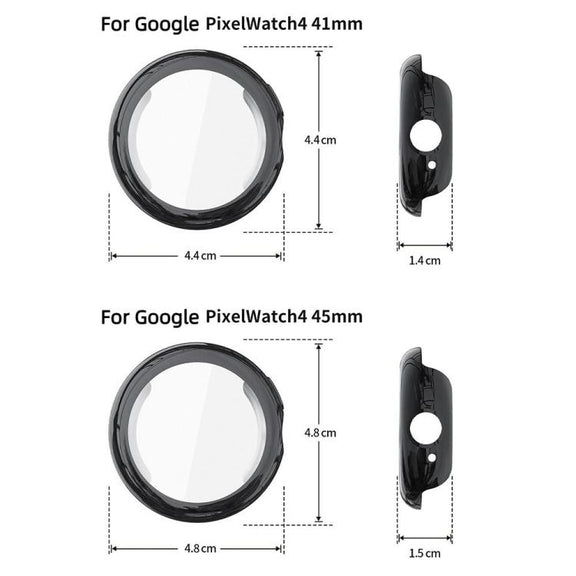 For Google Pixel Watch4 45mm Full Coverage Electroplated TPU Watch Protective Cover(Transparent)
