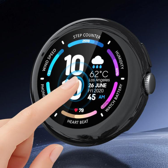 For Google Pixel Watch4 45mm Full Coverage Electroplated TPU Watch Protective Cover(Transparent)