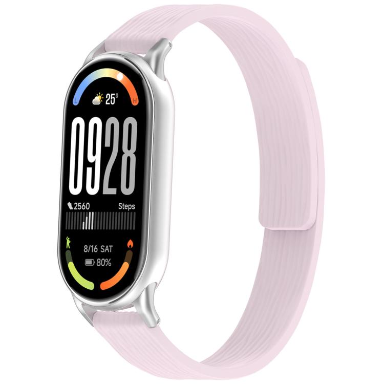 12mm Striped Soft Magnetic Silicone Watch Band(Purple)