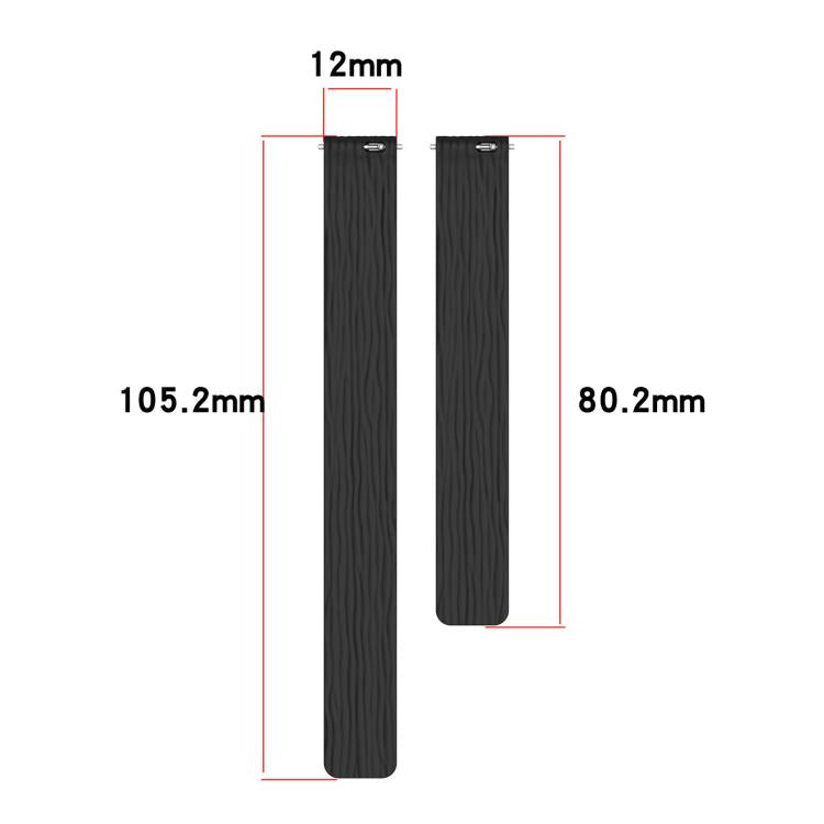 12mm Striped Soft Magnetic Silicone Watch Band(Pink Blue)