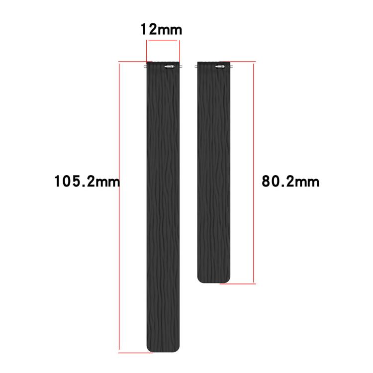 12mm Striped Soft Magnetic Silicone Watch Band(Purple)