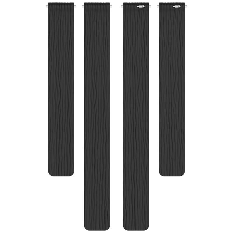 12mm Striped Soft Magnetic Silicone Watch Band(White)