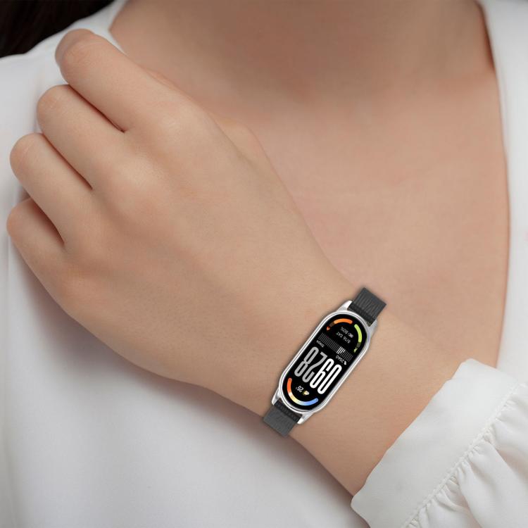 12mm Striped Soft Magnetic Silicone Watch Band(Starlight Orange)