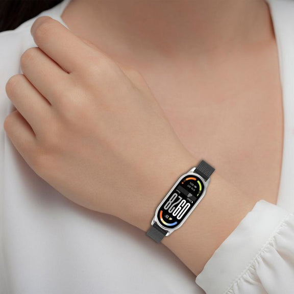 12mm Striped Soft Magnetic Silicone Watch Band(Pink)