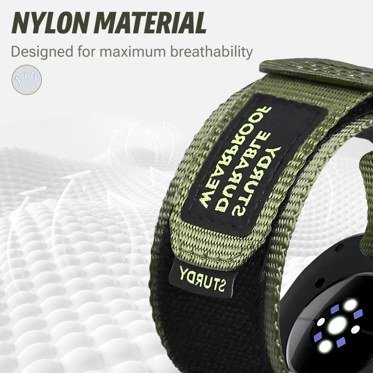 For Samsung Galaxy Watch8 / Watch8 Classic Two Sections Nylon Hook And Loop Fastener Watch Band(Gray)
