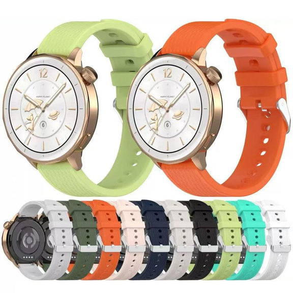For OnePlus Watch 3 43mm Rhombic Texture Groove Silicone Watch Band(White)