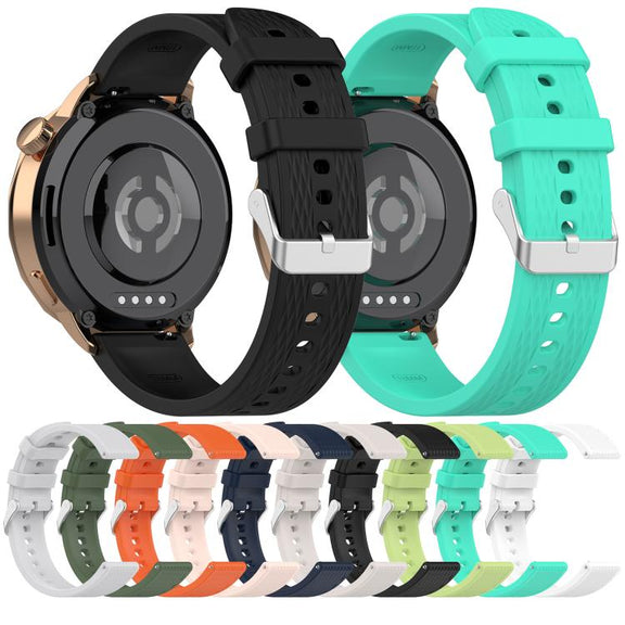 For OnePlus Watch 3 43mm Rhombic Texture Groove Silicone Watch Band(Starlight)