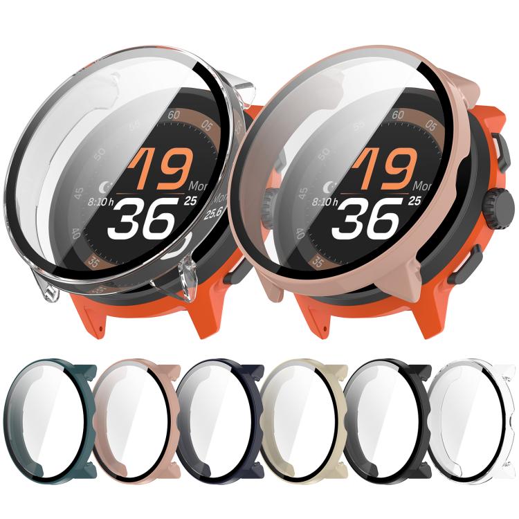 For Suunto Run Tempered Film Integrated PC Watch Protective Cover(Black)