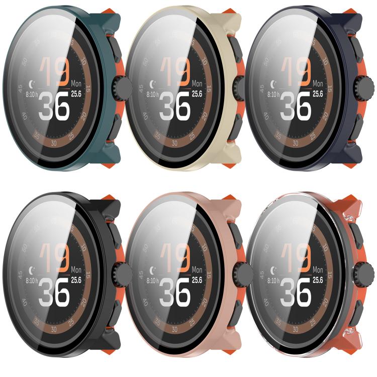 For Suunto Run Tempered Film Integrated PC Watch Protective Cover(Black)