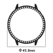 For OnePlus Watch 3 43mm Single Row Diamond Half Coverage Hollow PC Watch Protective Cover(Black)