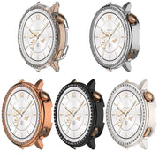 For OnePlus Watch 3 43mm Single Row Diamond Half Coverage Hollow PC Watch Protective Cover(Rose Gold)