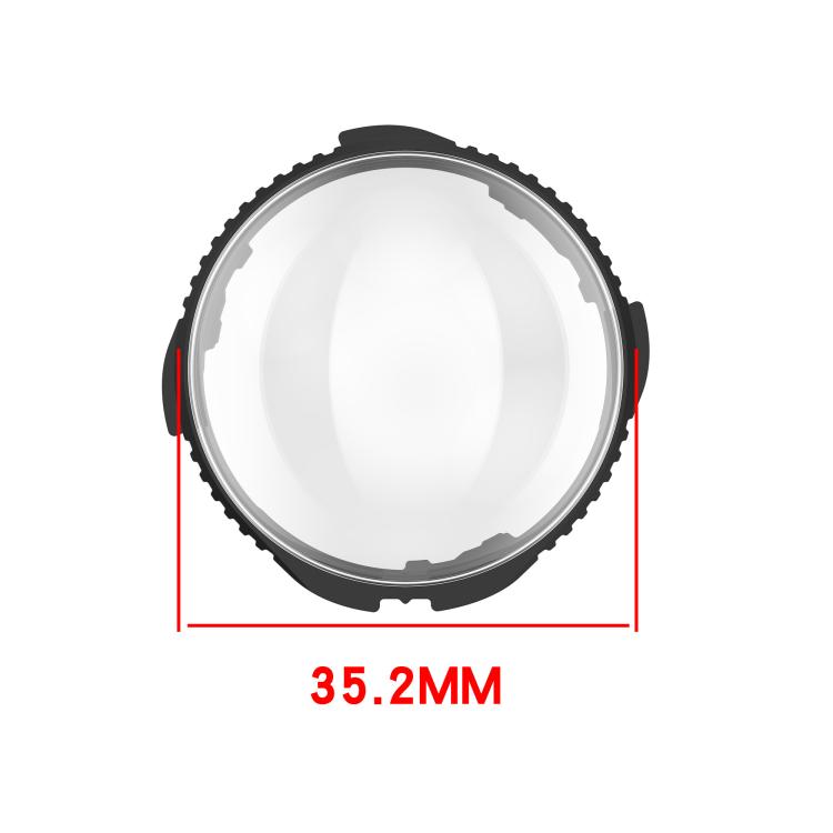 For Insta360 X5 Rotating Optical Tempered Glass Lens Guard Protective Cover(Black)