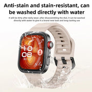 For Huawei Watch Fit3 / Fit4 / Fit4 Pro Wave Black Buckle Silicone Watch Band(Orange)