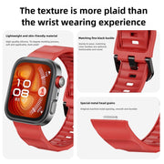 For Huawei Watch Fit3 / Fit4 / Fit4 Pro Wave Black Buckle Silicone Watch Band(Orange)
