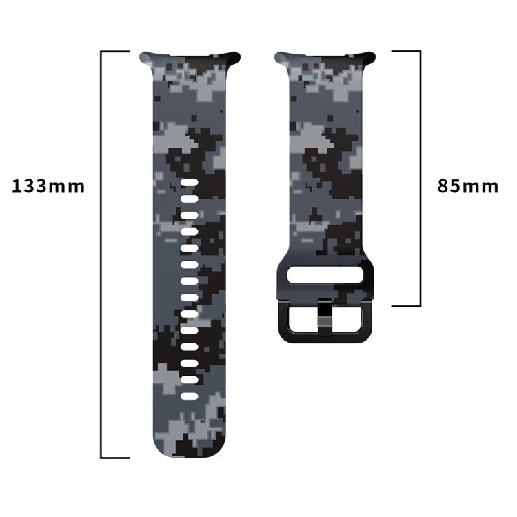 For Samsung Galaxy Watch Ultra 47mm / Ultra 2025 Printed Silicone Watch Band(Digital Camouflage)