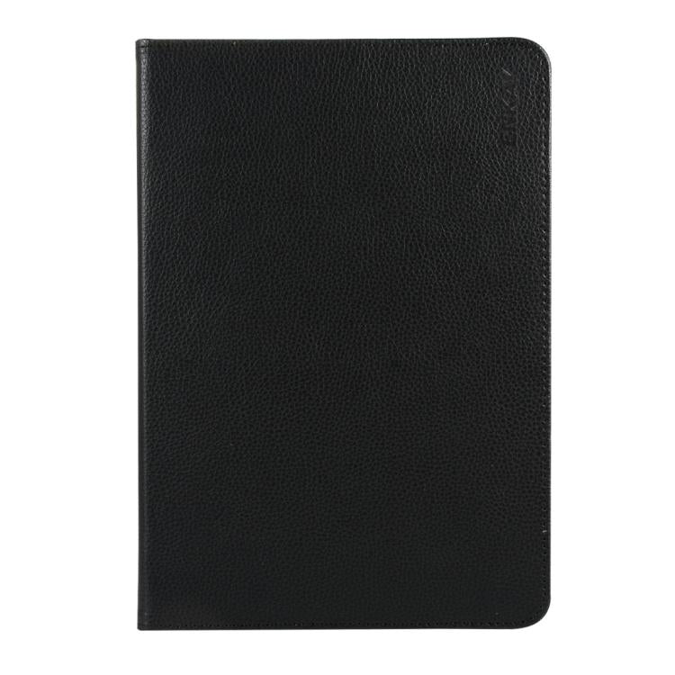 ENKAY 360 Degree Rotation Lichi Texture Leather Case with Holder for HUAWEI MediaPad M6 10.8 2019(Black)