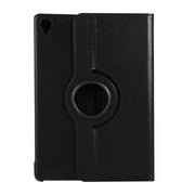 ENKAY 360 Degree Rotation Lichi Texture Leather Case with Holder for HUAWEI MediaPad M6 10.8 2019(Black)