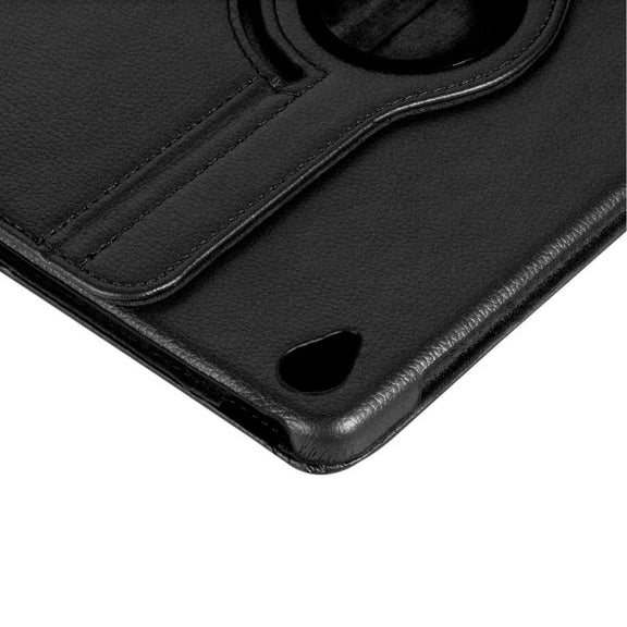 ENKAY 360 Degree Rotation Lichi Texture Leather Case with Holder for HUAWEI MediaPad M6 10.8 2019(Black)