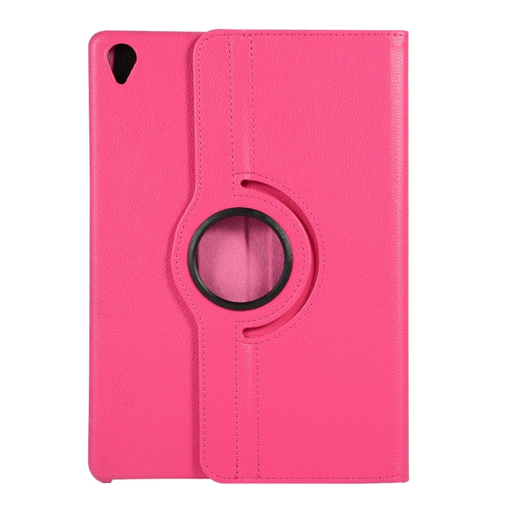 ENKAY 360 Degree Rotation Lichi Texture Leather Case with Holder for HUAWEI MediaPad M6 10.8 2019(Rose)