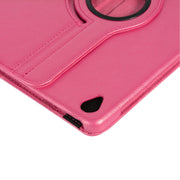 ENKAY 360 Degree Rotation Lichi Texture Leather Case with Holder for HUAWEI MediaPad M6 10.8 2019(Rose)