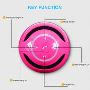 A18 Ball Bluetooth Speaker with LED Light Portable Wireless Mini Speaker Mobile Music MP3 Subwoofer Support TF (Black)