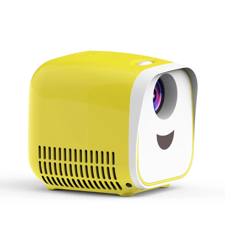 L1 Children Projector Mini LED Portable Home Speaker Projector, US Plug(Yellow)