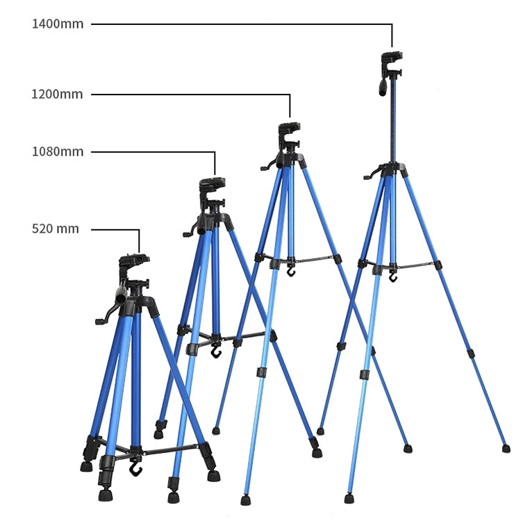 Portable Phone Live Selfie 3366 Tripod Stand DV SLR Camera Self-timer Full Light Bracket(Gold)