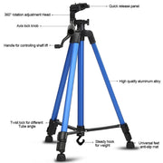 Portable Phone Live Selfie 3366 Tripod Stand DV SLR Camera Self-timer Full Light Bracket(Black)