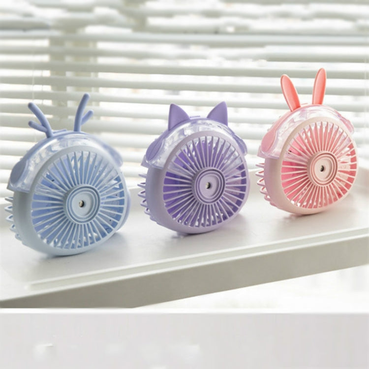 Desktop Folding Spray Mini Fan Cartoon Humidification Water Jet Fan(Blue)
