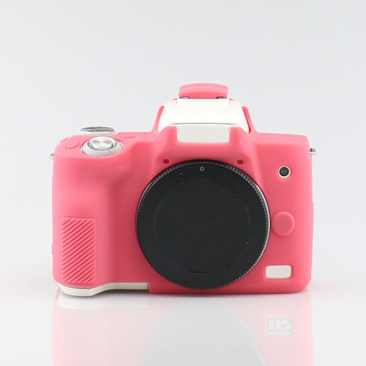 Richwell  Silicone Armor Skin Case Body Cover Protector for Canon EOS M50 Body Digital Camera(Pink)