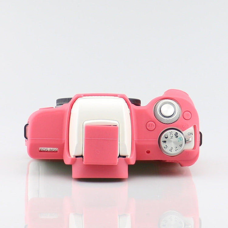 Richwell  Silicone Armor Skin Case Body Cover Protector for Canon EOS M50 Body Digital Camera(Pink)