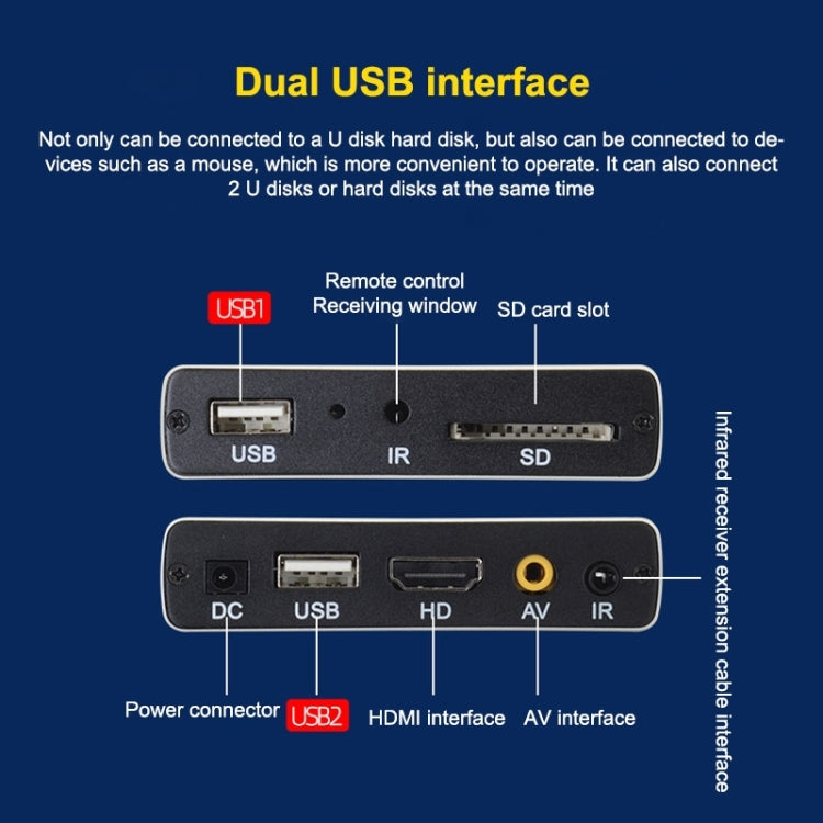 JEDX 4K HD Player Single AD Machine Power on Automatic Loop Play Video PPT Horizontal And Vertical Screen U Disk SD Play US