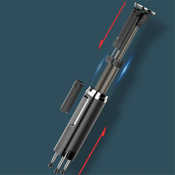 Handheld Wireless Bluetooth Concealed Telescopic Stand One Bluetooth Selfie Stick(Black)